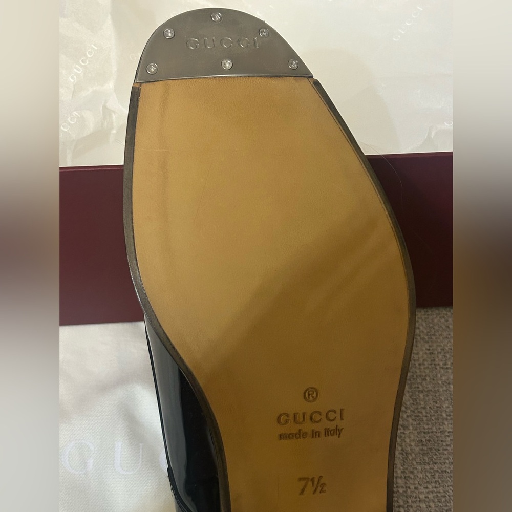 Gucci Men's Black Leather Shoes NWT - Picture 6 of 10